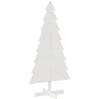 Syfax Weihnachtsbaum zum Schmücken Weiß 150 cm Massivholz Kiefer