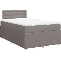 Syfax Boxspringbett mit Matratze Taupe 120x200 cm Stoff