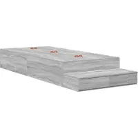 Syfax Aufbewahrungsbettgestell Graues Sonoma 90 cm Holzwerkstoff