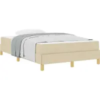 Syfax Boxspringbett mit Matratze Creme 120 x 190 cm Stoff