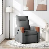 vidaXL "2026 Promotion" Massage-Relaxsessel/Loungesessel/TV-Sessel -, Stoff, Dunkelgrau - Couchsessel CC25702