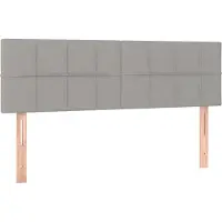 Syfax Kopfteile Hellgrau 144x5x78/88 cm Stoff