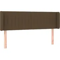Syfax Kopfteil mit Ohren Dunkelbraun 147x16x78/88 cm Stoff