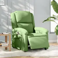 Prolenta Maison Exclusive - Relaxsessel Elektrisch Hellgrün Samt