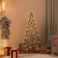 Prolenta Maison Exclusive - Metall-Weihnachtsbaum für Dekorationen Schwarz 125 cm