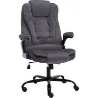 Syfax Dunkelgrauer Samt Bürostuhl ergonomisch, höhenverstellbar, Liegefunktion, hohe Rückenlehne, 67x71 cm