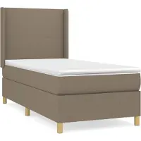Syfax Boxspringbett mit Matratze Taupe 80x200 cm Stoff