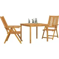 vidaXL Garten Essgruppe 3 Stk. Braun Massivholz Akazie