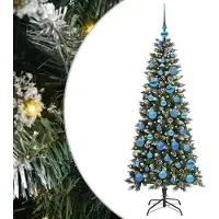 vidaXL "2026 MODERNE" Künstlicher Weihnachtsbaum mit 150 LEDs mit Ständer Grün 150 cm - Künstliche Weihnachtsbäume CC8372294
