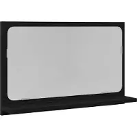 vidaXL Spiegelablage Schwarz Eichen-Optik 60 x 10,5 x 37 cm