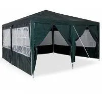Syfax Party-Zelt Grün 400 x 400 x 266 cm Polyethylen