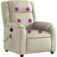 Syfax Massagesessel Creme Kunstleder