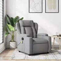 Prolenta Maison Exclusive - Massagesessel Hellgrau Stoff