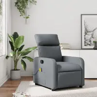 Prolenta Maison Exclusive - Massagesessel Grau Kunstleder