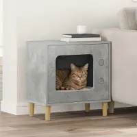 vidaXL "Schlussverkauf" Katzenhaus moderne - Max. Gewicht: 60 kg - Beton 51x30x52 cm Holzwerkstoff C15702