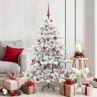 Prolenta Maison Exclusive - Künstlicher klappbarer Weihnachtsbaum Weiß 150 cm PVC und Stahl
