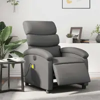 Prolenta Maison Exclusive - Massagesessel Elektrisch Grau Kunstleder