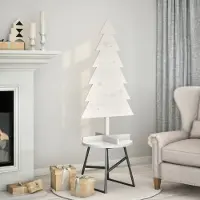 Prolenta Maison Exclusive - Weihnachtsbaum zum Schmücken Weiß 120 cm Massivholz Kiefer