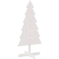 Syfax Weihnachtsbaum zum Schmücken Weiß 120 cm Massivholz Kiefer