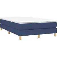 Syfax Boxspringbett mit Matratze Blau 120x190 cm Stoff
