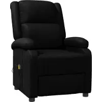 Syfax Massagesessel Schwarz Kunstleder