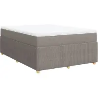 Syfax Boxspringbett mit Matratze Taupe 140x190 cm Stoff