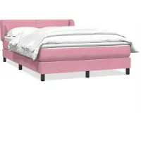 Syfax Boxspringbett mit Matratze Rosa 160x210 cm Samt