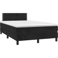 Syfax Boxspringbett mit Matratze Schwarz 120x190 cm Samt