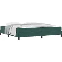 Syfax Boxspringbett mit Matratze Dunkelgrün 200 x 200 cm Stoff