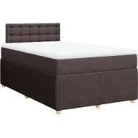 Syfax Boxspringbett mit Matratze Dunkelbraun 120x190 cm Stoff
