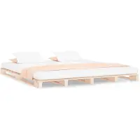Syfax Palettenbett 120x190 cm Massivholz Kiefer
