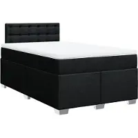 Syfax Boxspringbett mit Matratze Schwarz 120x200 cm Stoff