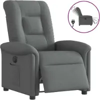 Syfax Relaxsessel Elektrisch Dunkelgrau Stoff