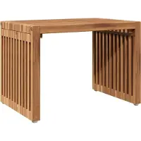 Syfax Garten-Beistelltisch Braun 50 x 32,5 x 35 cm Massivholz Teak