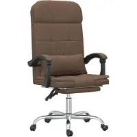 Syfax Bürostuhl mit Massagefunktion Braun Stoff