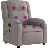 Syfax Massagesessel Taupe Stoff