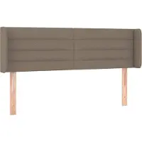 Syfax Kopfteil mit Ohren Taupe 147x16x78/88 cm Stoff