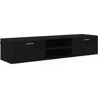 vidaXL "2026 MODERNE" Holzschrank Wandmontiert Schwarz 150 x 39 x 30 cm Holzwerkstoff - Wohnwände CC2796021