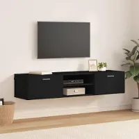 vidaXL "2026 Aktion"Holzschrank Wandmontiert Schwarz 150 x 39 x 30 cm Holzwerkstoff GermanyMöbel 20873 - Wohnwände