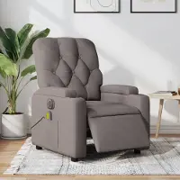 vidaXL Massagesessel Elektrisch Taupe Stoff , Klassische Sessel 2024 Neu