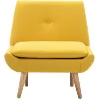 vidaXL "Winterschlussverkauf "Polsterstuhl/Einzelsessel moderne - CLORIS - Relaxsessel - TV-Sessel, Gelb Stoff - 73 x 66 x 77 cm - NeuMöbel3052957