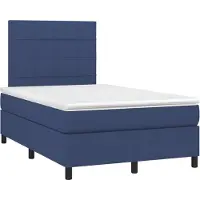 Syfax Boxspringbett mit Matratze Blau 120x190 cm Stoff