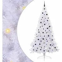 Syfax Künstlicher Weihnachtsbaum Weiß 240 cm PVC und Stahl
