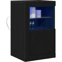 Syfax LED-Sideboard Schwarz Eichen-Optik 41 x 37 x 67 cm