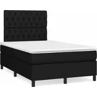 Syfax Boxspringbett mit Matratze Schwarz 120x200 cm Stoff