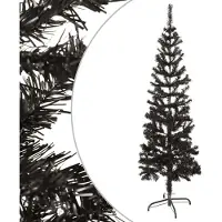 Syfax Schlanker Weihnachtsbaum Schwarz 150 cm