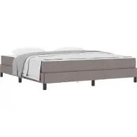 vidaXL Boxspringbett mit Matratze Taupe 180 x 200 cm Stoff