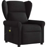 Syfax Massagesessel Schwarz Stoff