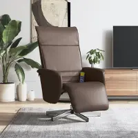 vidaXL "im " Massagesessel mit Fußteil Braun Kunstleder - Fernseh- & Relaxsessel CC16367