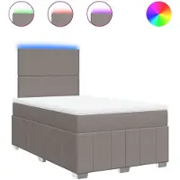 Syfax Boxspringbett mit Matratze Taupe 120x200 cm Stoff
